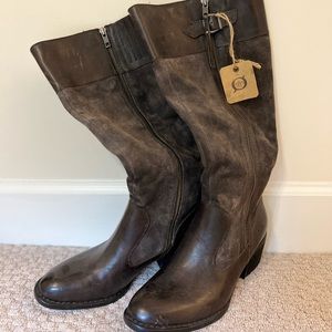 BORN Suede Zip Up Boots